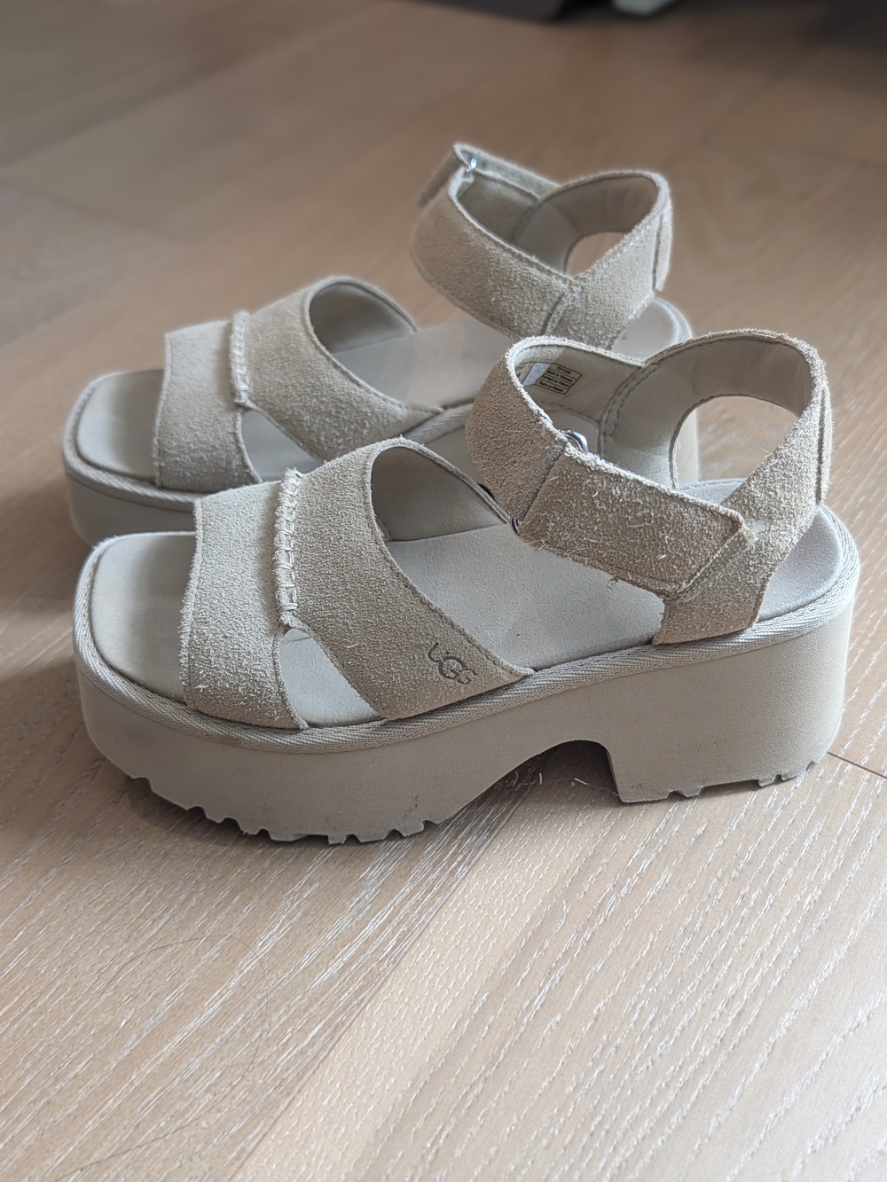 UGG Women’s Tan Suede Platform Sandals - Picture 8 of 13